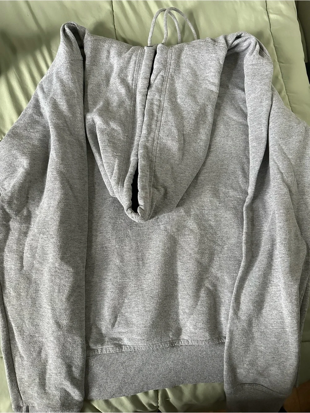 Champion Light Gray Crewneck Hoodie Pullover + Gray Godzilla shirt